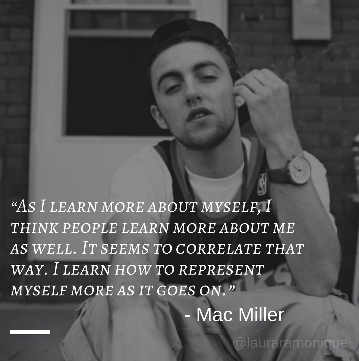 LauraraMonique's tweet photo. One thing that #MacMiller loved was talking about the meaning of life. He will continue to live on through music and all he taught us. https://t.co/e6SCfPnWIO