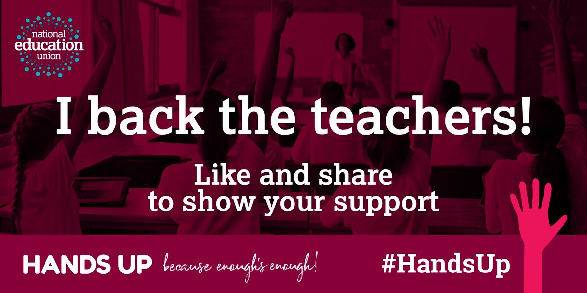 NEU members should recently have received an email (subject: "Your indicative ballot paper is inside - please use it") with a link to a short survey asking your opinion on school funding. It's only four questions long and took me about 30 seconds to complete. #HandsUp