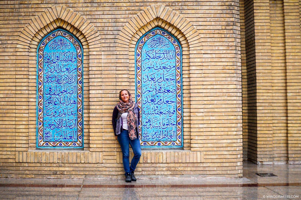Jalil Khayat Mosque is the largest mosque in Erbil, Iraqi Kurdistan. The internal walls and ceiling are beautifully decorated with colorful Zakhrafa, Islamic painting #VisitKurdistan #MiddleEastTravel #TravelBlogger #Erbil