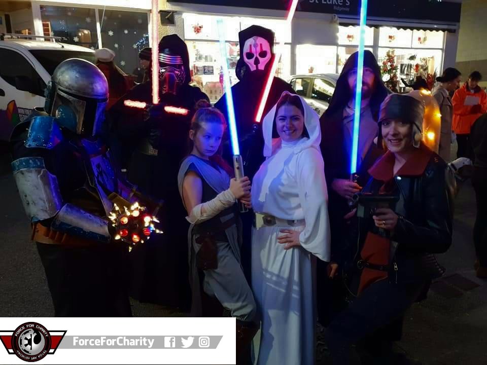 Well done those who took part in the Ridgeway  Christmas light turn on, hope everyone enjoyed the festive events #ChristmasInPlymouth #StarWars #charity #mandos #rebels #light #trees #Plymouth #Proud #forceforcharity #KyloRen