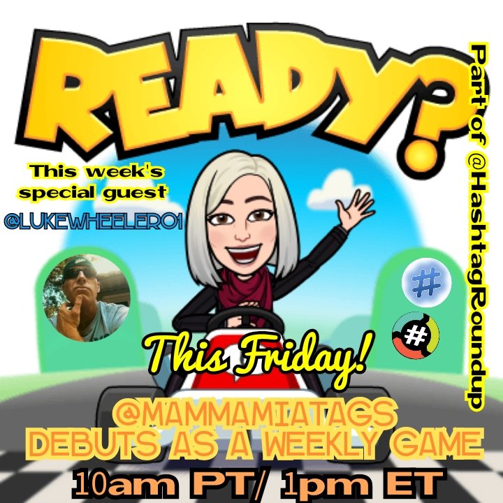 MammaMiaTags's tweet photo. Hello hashtaggers

This Friday @Miacortesse 's game debuts as a weekly hashtag game on @HashtagRoundup powered by @TheHashtagGame with a special guest @LukeWheeler01

Let's get ready! 
10am PT/ 1pm ET.

@DamianVanore23 we will honour you. And thanks for all the games you hosted! https://t.co/DTLYm1J1eR