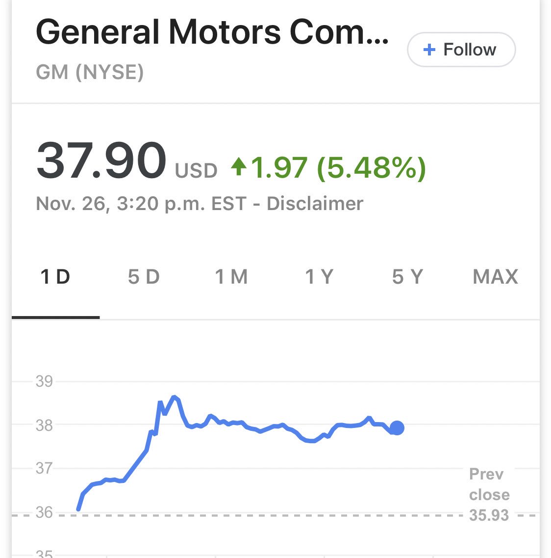 Think about this.  <a href="/GM/">General Motors</a>, in danger of going under, is rewarded with billions in government bailouts.  Facing tough times again, they bail on their workers and communities and are rewarded this afternoon with millions more from investors.  #OshawaStrong