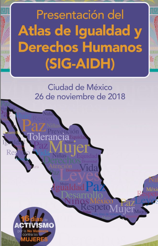 CNDH's tweet photo. Presentamos el #AtlasIgualdad y Derechos Humanos, un sistema de información para conocer la situación de la #Igualdad entre mujeres y hombres en México, con indicadores demográficos, económicos, políticos y educativos, entre otros. 👉 https://t.co/6jjmiHlTQ9 https://t.co/5HVOeJAd6v