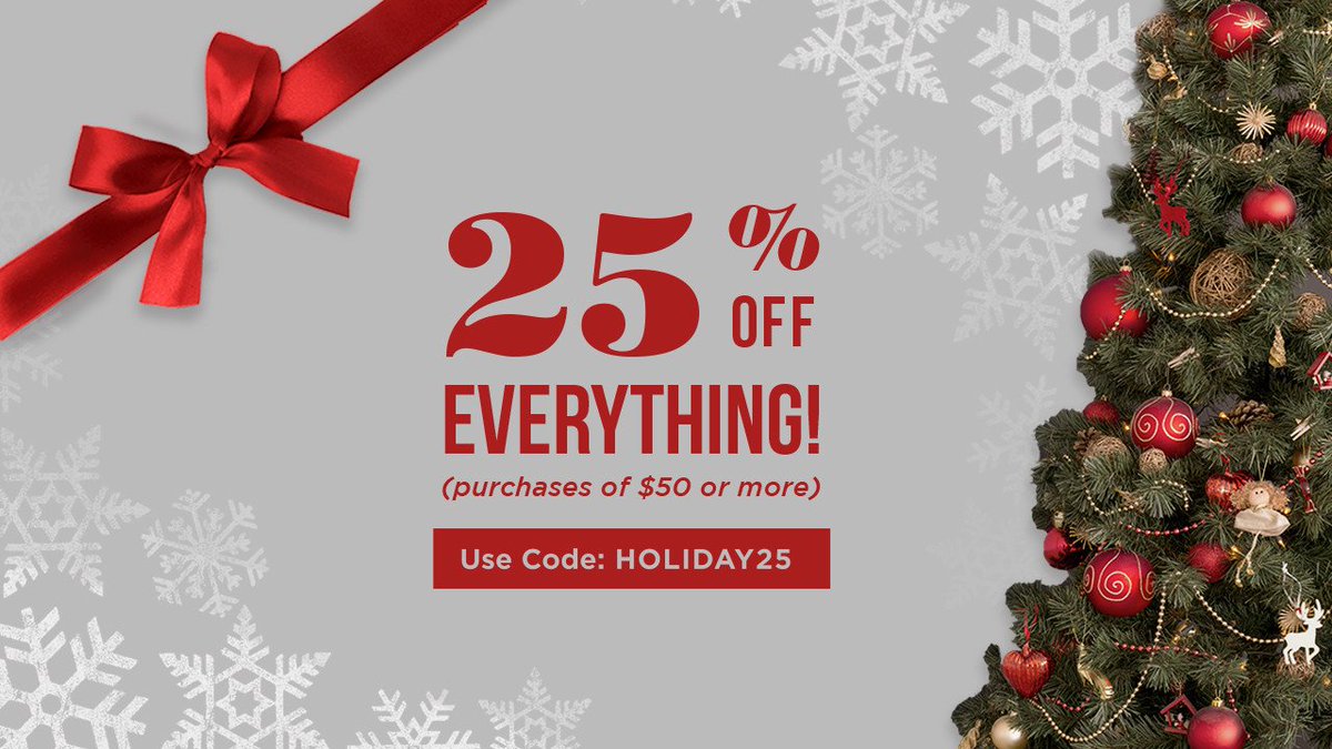 TemPaint's tweet photo. Tis' the season for big discounts. Get 25% off when you purchase $50 or more at https://t.co/dayEgSO0Vl, for today only!

#TemPaint #Holidays #HolidayDeals #CyberMonday https://t.co/cApxbn6uuP
