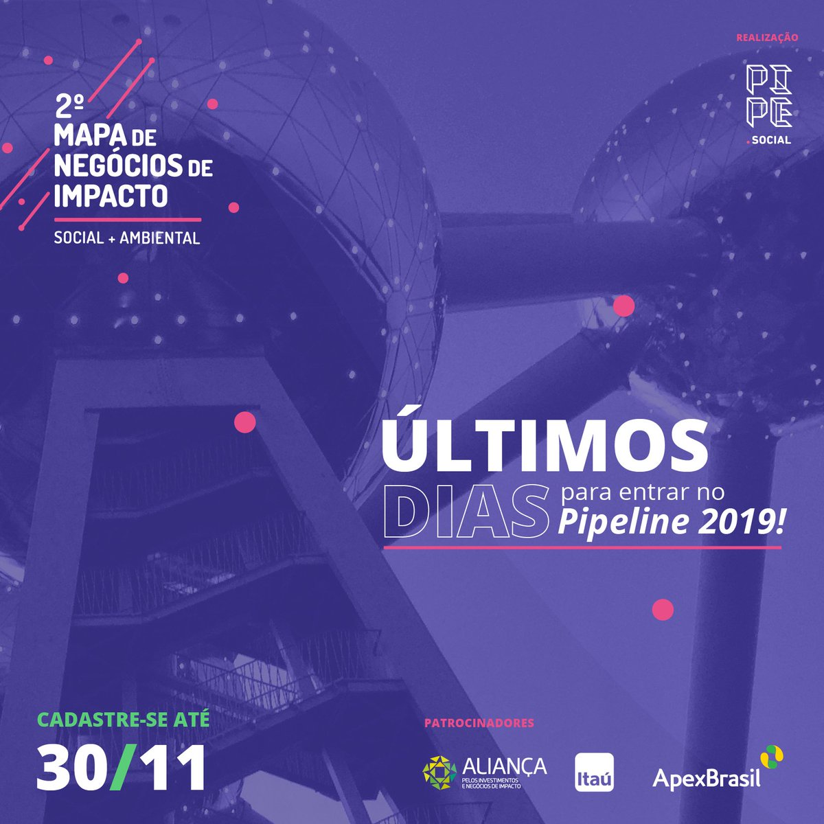 MovInvestiment1's tweet photo. Ainda não se inscreveu ou atualizou os dados do cadastro? Ainda dá tempo de submeter a sua solução de impacto e ser visto por mais de 50 atores do ecossistema de Impacto. Participe do 2º Mapa de Negócios de Impacto Socioambiental clicando no link: https://t.co/9OBjMslgAH https://t.co/IBlilFZDlJ