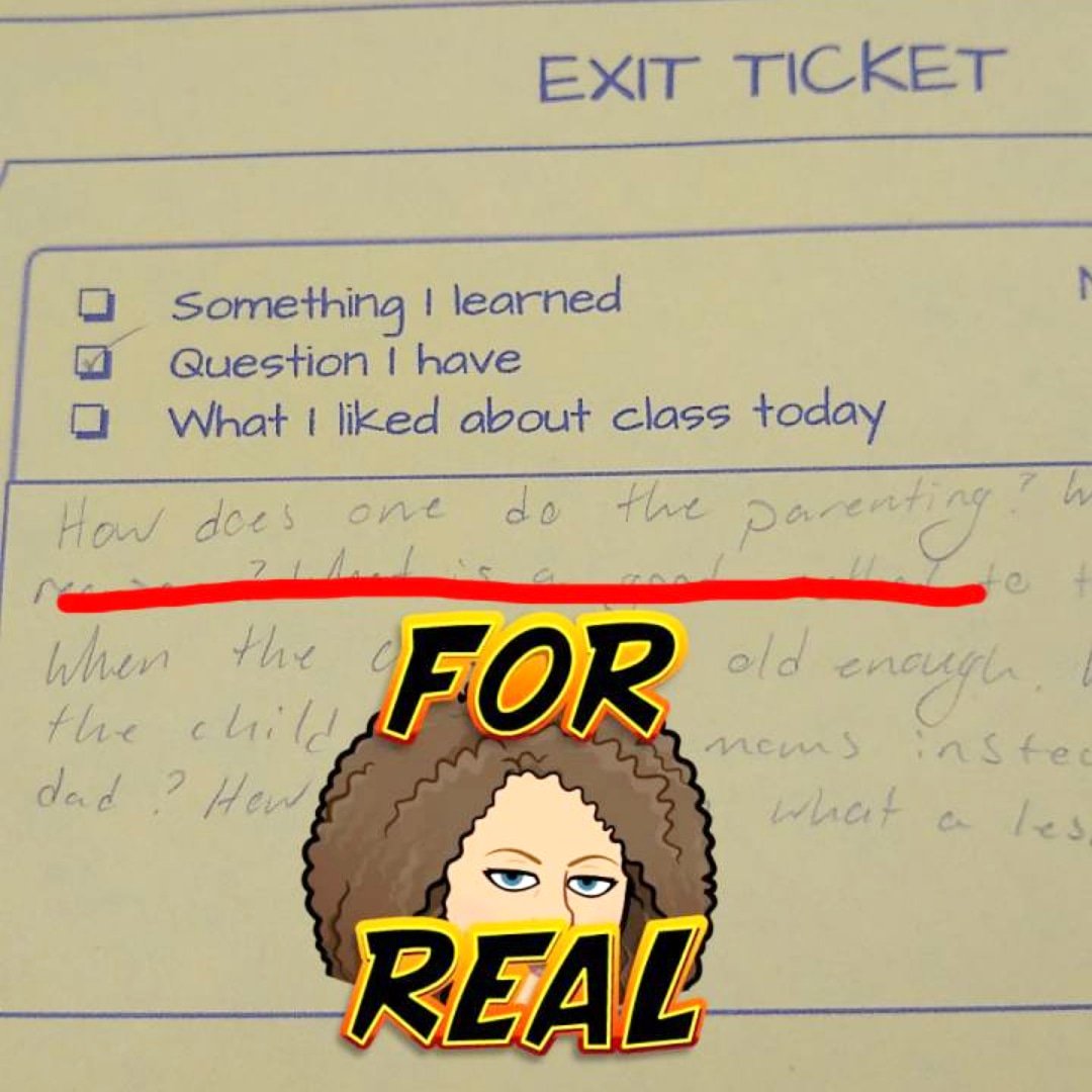 MrsCDameron's tweet photo. My favorite question ever. Followed by 10 more existential questions. How DOES one do the parenting?!?! Child Development classes are SO IMPORTANT! ๐ #letmegetbacktoyou
#hillcrestFACS https://t.co/RZw5h4LipX