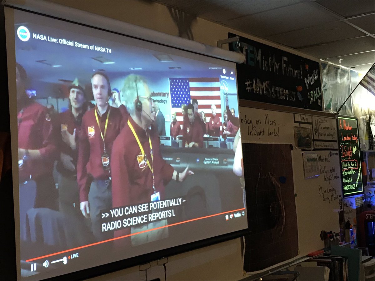 STEMisMyFuture's tweet photo. Congrats @NASAInSight @LockheedMartin @NASAJPL on a great landing!!! Inspiring #FutureMartians at #WMSSTEMGJ in Western Colorado! #MappingMars #GISMars #STEMisMyFuture @SpaceFoundation #SpaceFoundationTeacherLiaisons #GJspaceladies @Lizhenrikson1 @100Kin10 @MS_Science_1 https://t.co/AmgNI2Hs0G