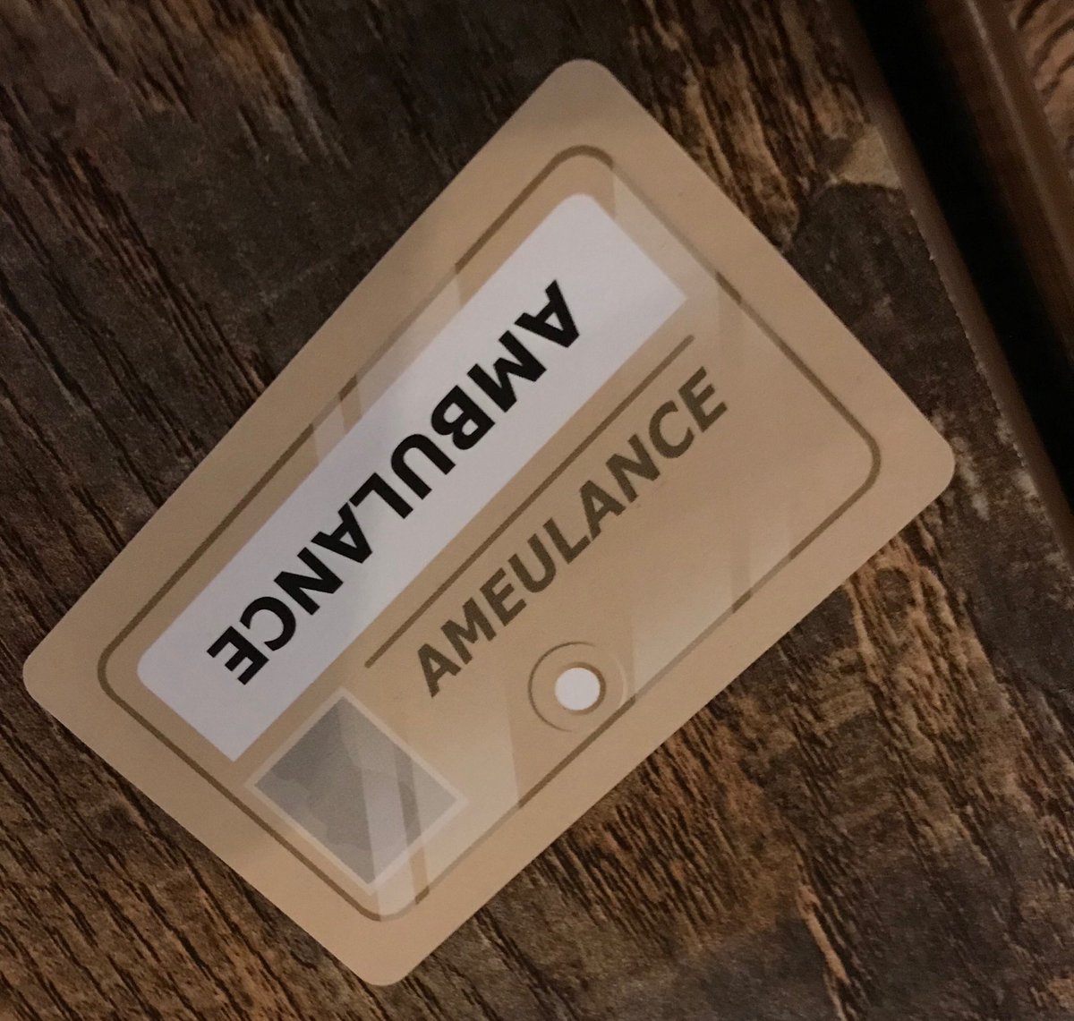 chrsmddck's tweet image. Ameulance #codewords