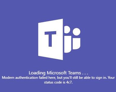 jeffangama's tweet photo. New blog post - Microsoft Teams - Modern Authentication not working - status code is 4c7 #collabmania #office365 #MicrosoftTeams #AzureADConnect https://t.co/Y9n7BNeBpF https://t.co/NYiBbV2qzI