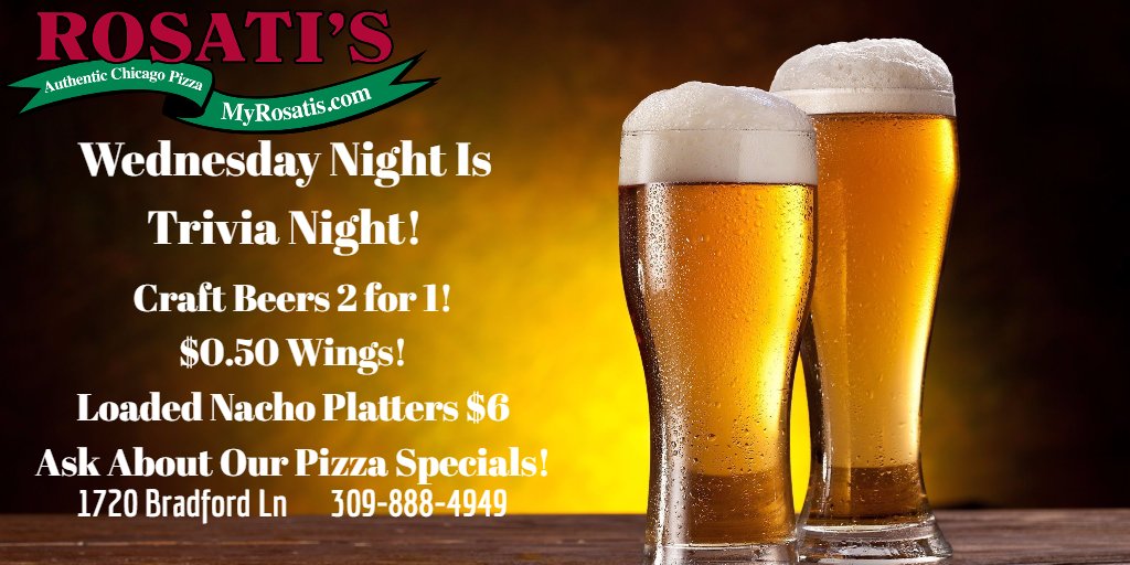 Trivia Night - Wednesday!  Be there!