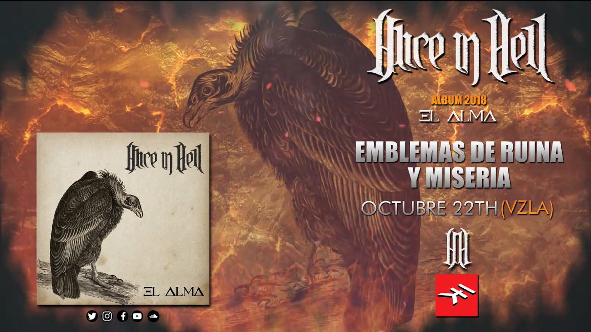 HellFamily's tweet image. #AliceInHell Ya puedes ver nuestro Lyric Vídeo #EmblemasDeRuinaYMiseria” a través de nuestro canal Oficial en YouTube… Suscríbete Ya! y Dale Play
➡ mtr.cool/ocyhfvj 
#HellFamily #HellIsHere #Metal #Rock #MetaldeVenezuela #RockNacional #RockVenezolano