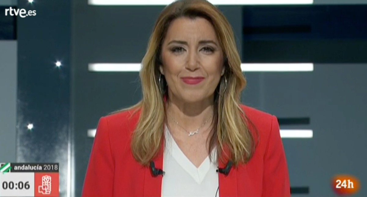 psoedeandalucia's tweet photo. 🔴 Primera intervención de @susanadiaz: "Vengo a defender aquello en lo que creo. Hay que dejar a un lado la crispación, los #andaluces y #andaluzas quieren propuestas. Yo traigo un proyecto sólido y solvente para esta tierra"

#DebateAndaluciaRTVE https://t.co/Gj0dyStRim