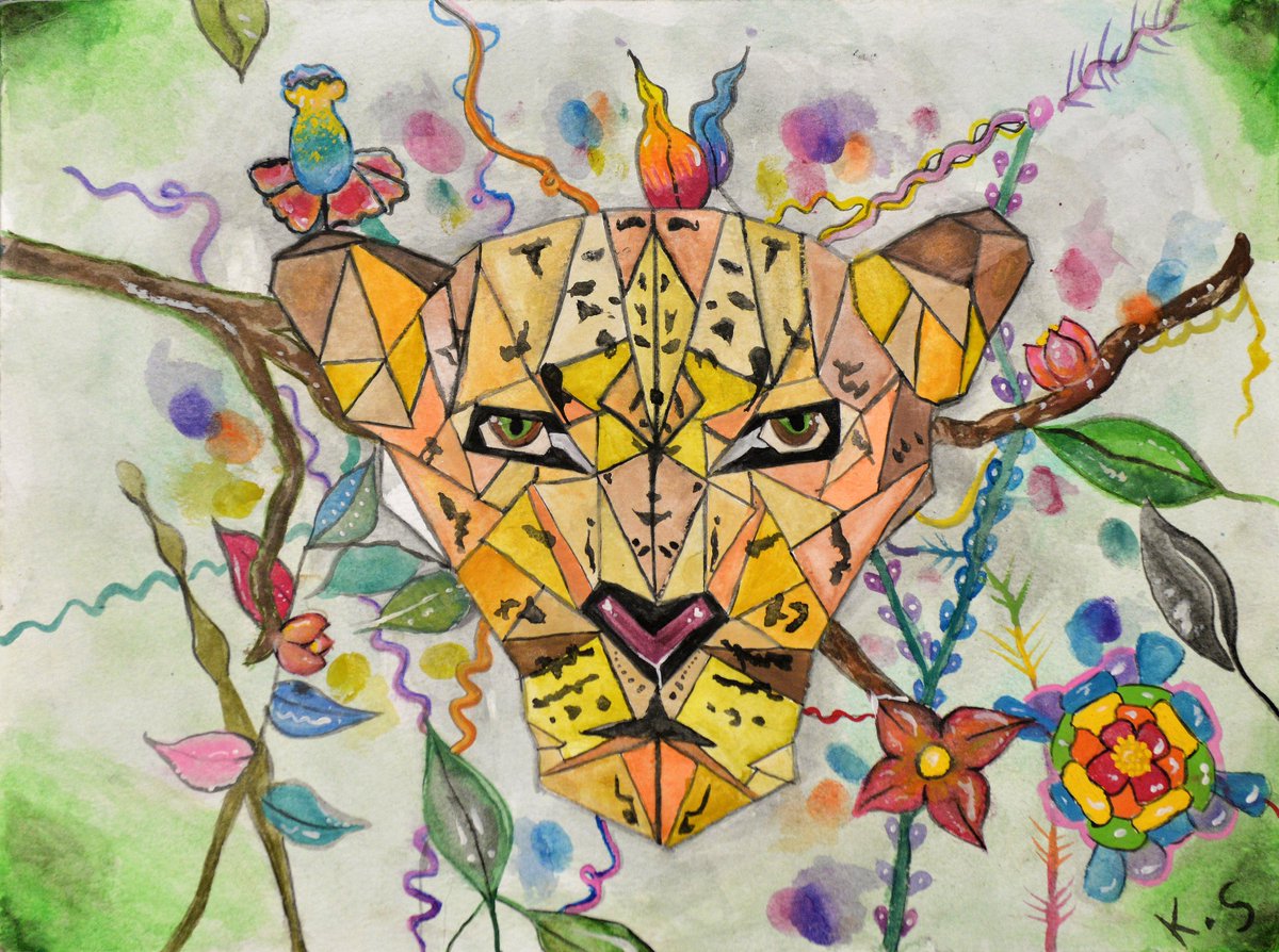 Stunning paintings made by Isabella and Kyla, two of our year 8 scholars 'just for fun'.