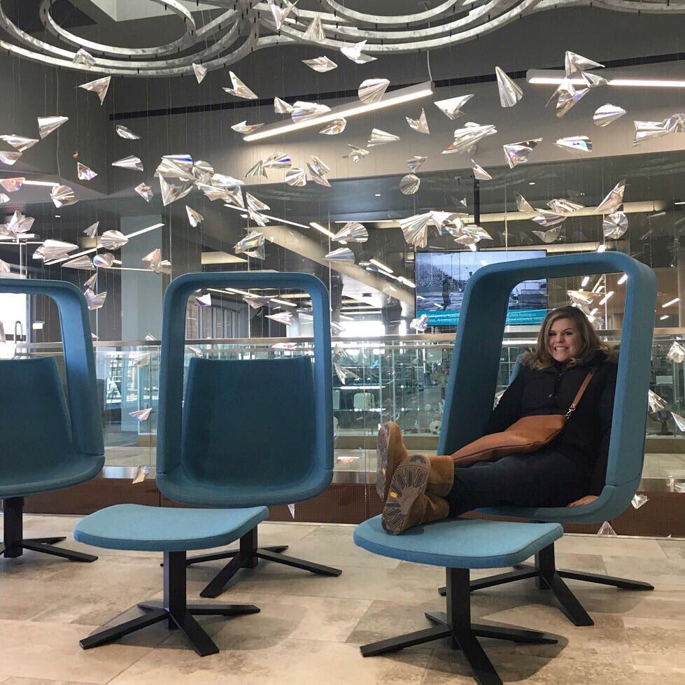 CFranklySpeakin's tweet photo. Digging these chairs at @wichitalibrary , can I get these at home?! 📚 ✈️ 
#iloveict #wichita #wichitakansas #wichitapubliclibrary https://t.co/Vc6T28t06w