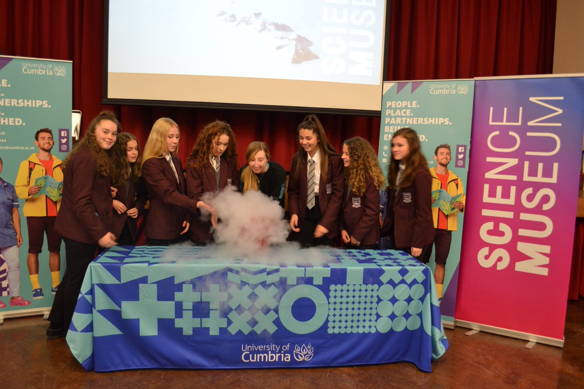 UoCOutreach's tweet photo. Some awesome shots of our day at @QES_KL &amp; @QKSKendal #ScienceRoadshow #SuperCool https://t.co/65P137waQL