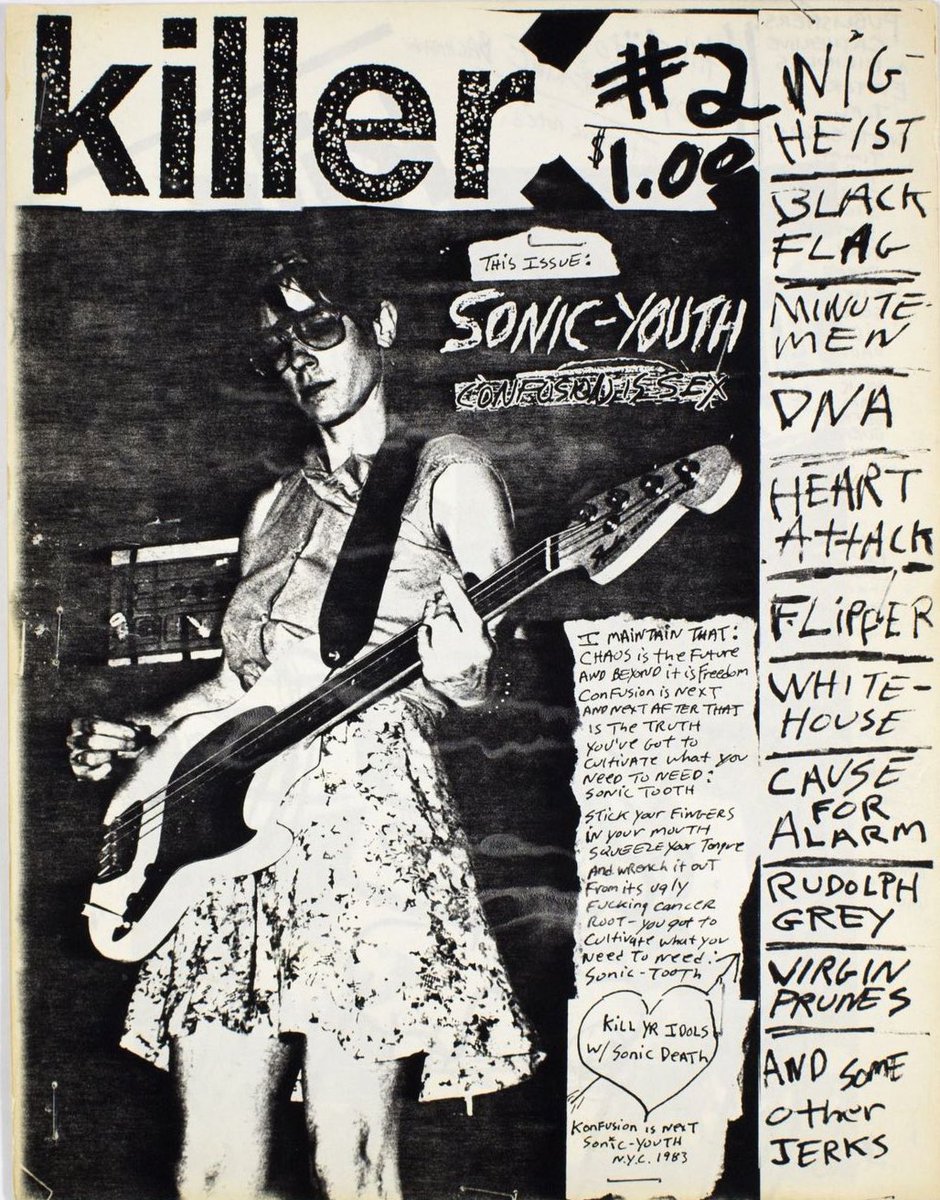 davenaz's tweet photo. Killer - Zine by Thurston Moore 1983 https://t.co/F0XdQKab2b