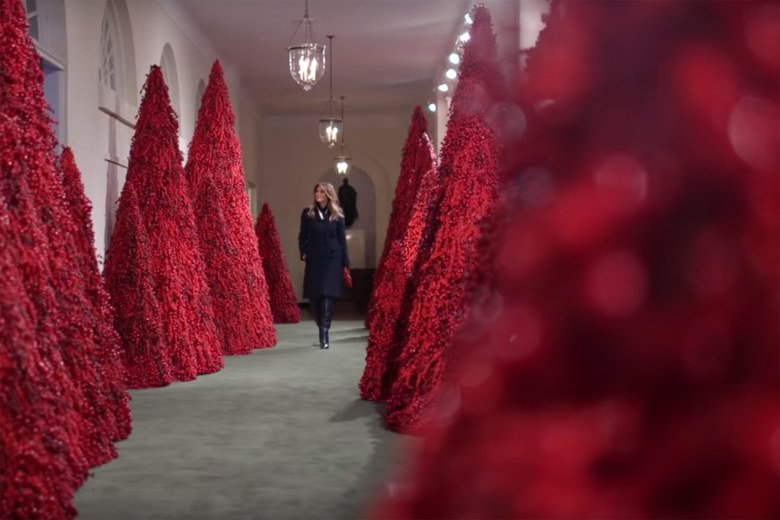 What message is Melania Trump sending with her red Christmas trees of death? slate.trib.al/RYbPeWA