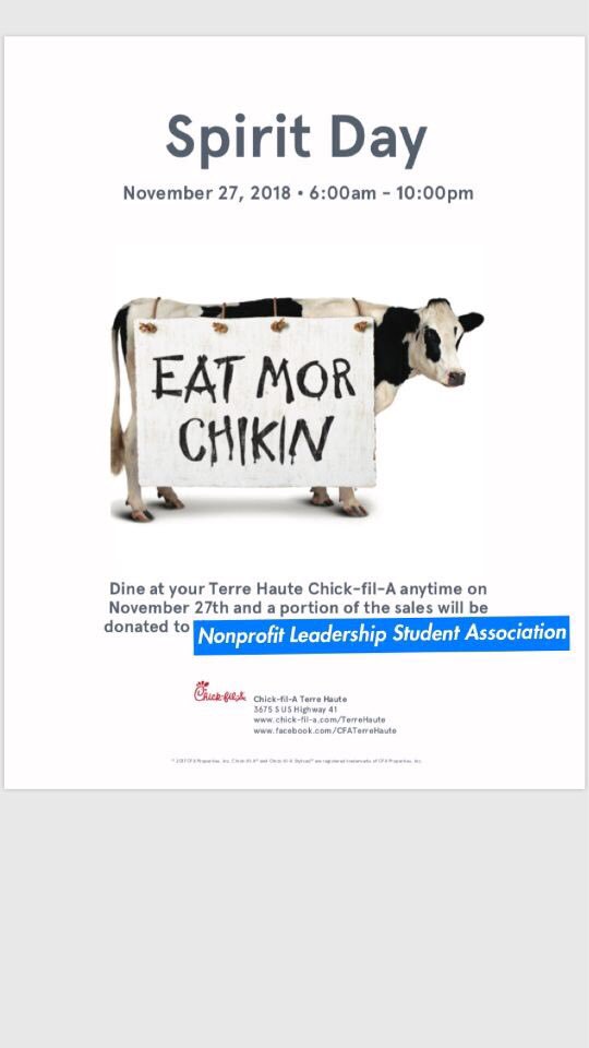 IndstateNLSA's tweet photo. In light of #GivingTuesday, we hope you’ll support us by dining at the Terre Haute Chick-fil-A tomorrow! https://t.co/zaYXPSkTLa