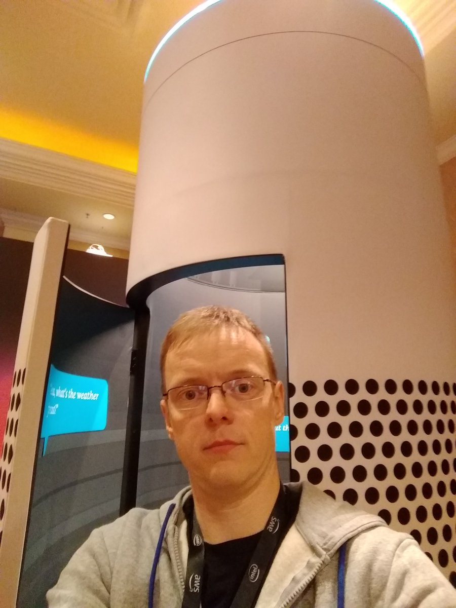 StoreOnceGuy's tweet photo. With the giant Alexa at AWS. Come see HPE storage at the Content Hub in lido 3004 #ExperienceAlexa https://t.co/cDH5lpViiq