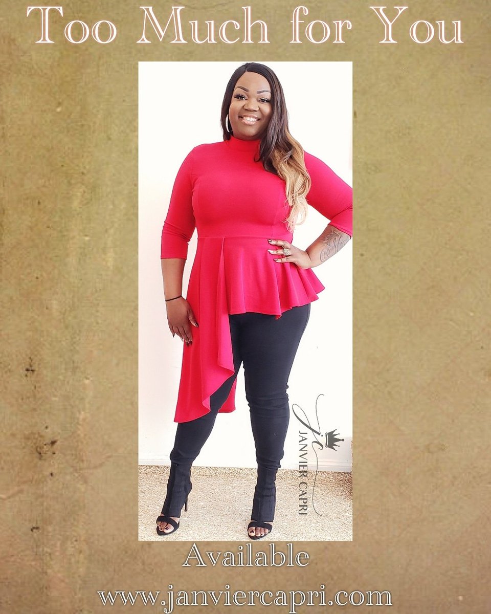 TOO MUCH FOR YOU plus size top is what you NEED! Available at janviercapri.com and get an extra 10% off with code: CYBERMONDAY
 #shopsmall #boutique #redtop #hilow #highlow #shirt #hilowshirt #PLUSSIZE #plussizes #plusfashion #cybermonday #plusmodel #plussizeblog