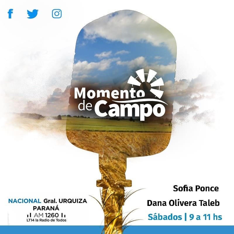 🎙 #AIRE #MomentodeCampo Sábados de 9 a 11 hs, con <a href="/danilataleb/">Dana Olivera Taleb</a> y <a href="/SipSofia/">Sofía Ponce</a> por @Lt14Radio en AM1260. 
Escuchalo también por la 🎧 App de Nacional ó por nacionalparana.com.ar 
#BuenSabado