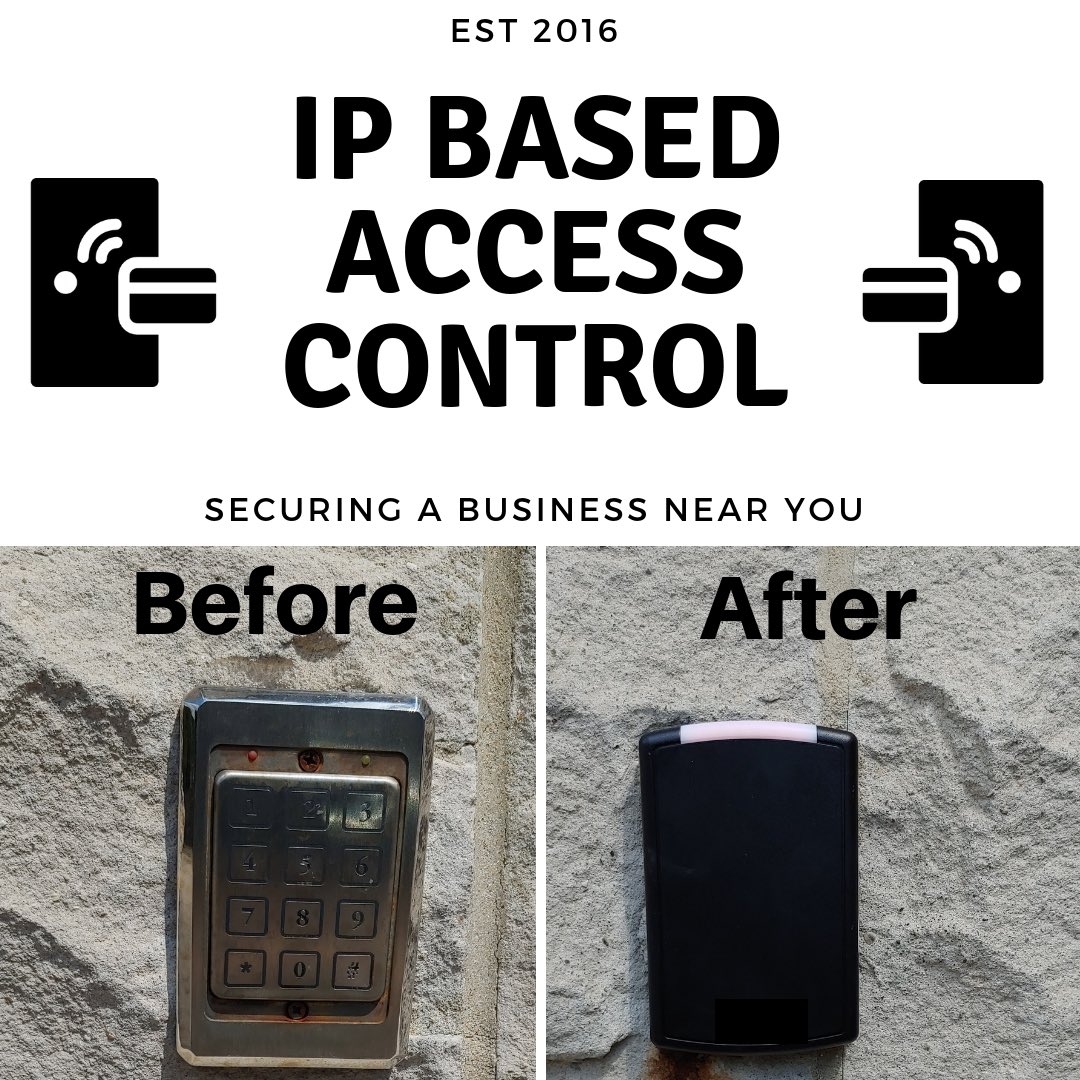 UmbrellaSys's tweet image. #beforeandafter 15 year old #cardaccess system to new IP based system. #securitysystems #accesscontrol