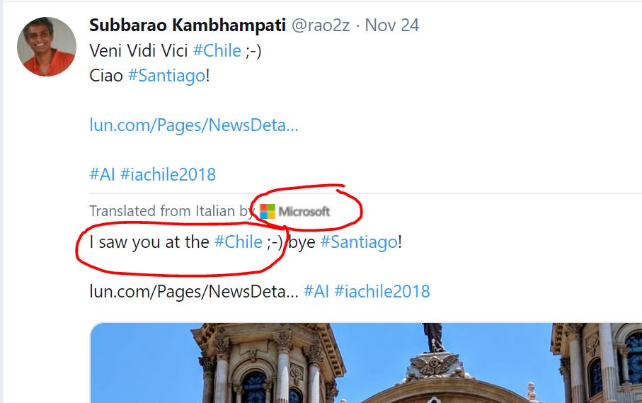 rao2z's tweet photo. #AI has come a long way from "The vodka is good but the meat is rotten" ignominy, and is at the cusp of superhuman machine translation abilities 😜
https://t.co/UejaWZ1HRK https://t.co/v0hWccuN62