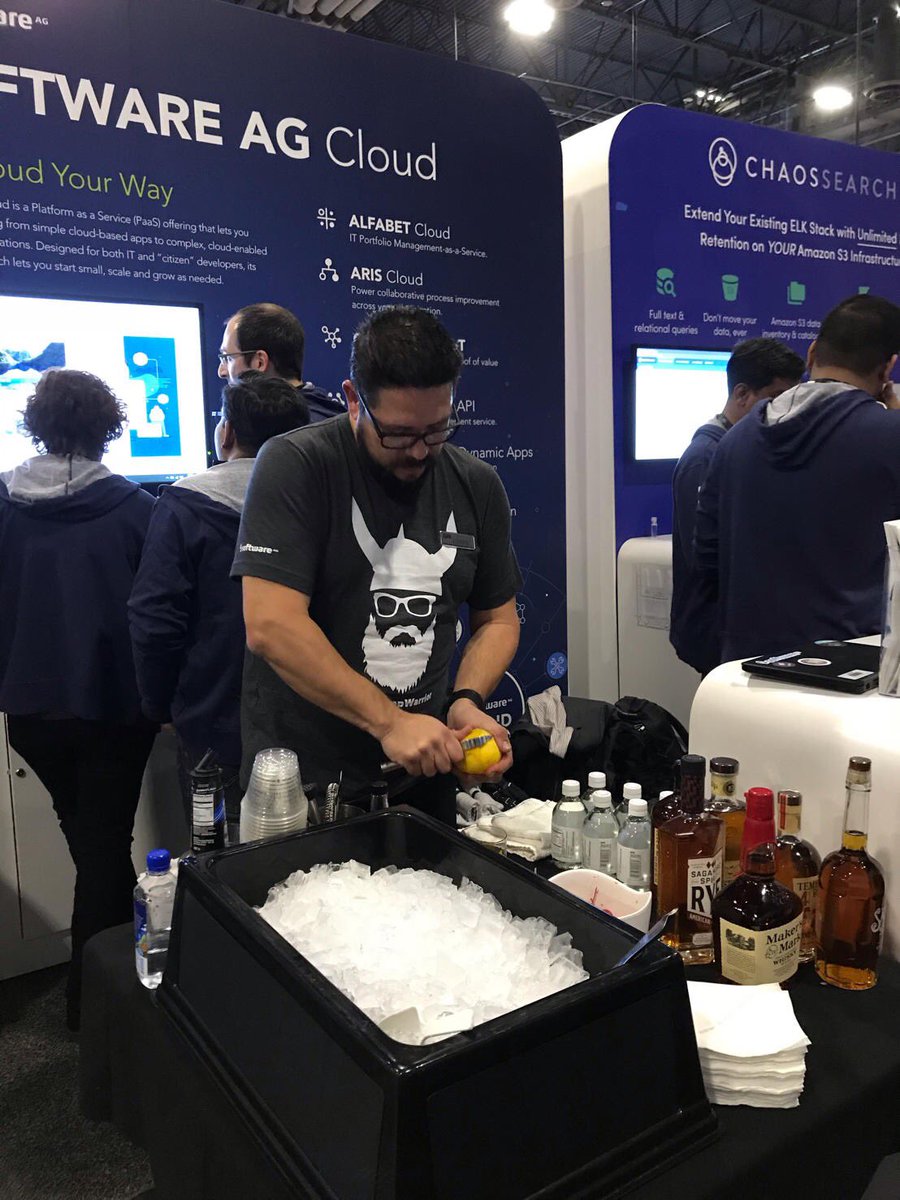 SoftwareAG's tweet photo. Weβre kicking off AWS #reInvent with a whiskey tasting! π₯ Stop by Booth 239 Hall D and #makeyourmark with classic whiskey! #webmethods #buildo https://t.co/6A0LxRINMC