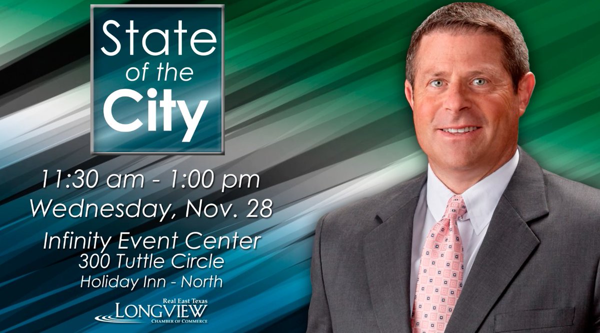 CityofLongview's tweet image. Wednesday is Mayor Mack's State of the City Luncheon at Infinity Event Center &amp;amp; Ballroom - Longview. We'll post a link for video coverage. #OneLongview