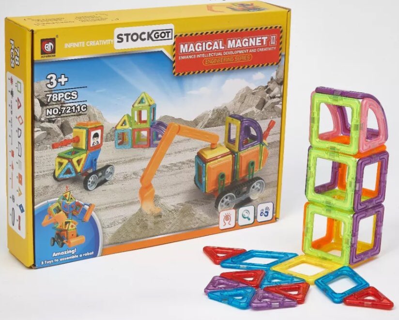StockGot's tweet photo. Magnetic building set for girls and boys, develop creative thinking at a fantastic price: 78 PIECE CONSTRUCTION SET https://t.co/1VKin9CueZ @NorthLondonHour #northlondonhour https://t.co/4X9m7CUuiF