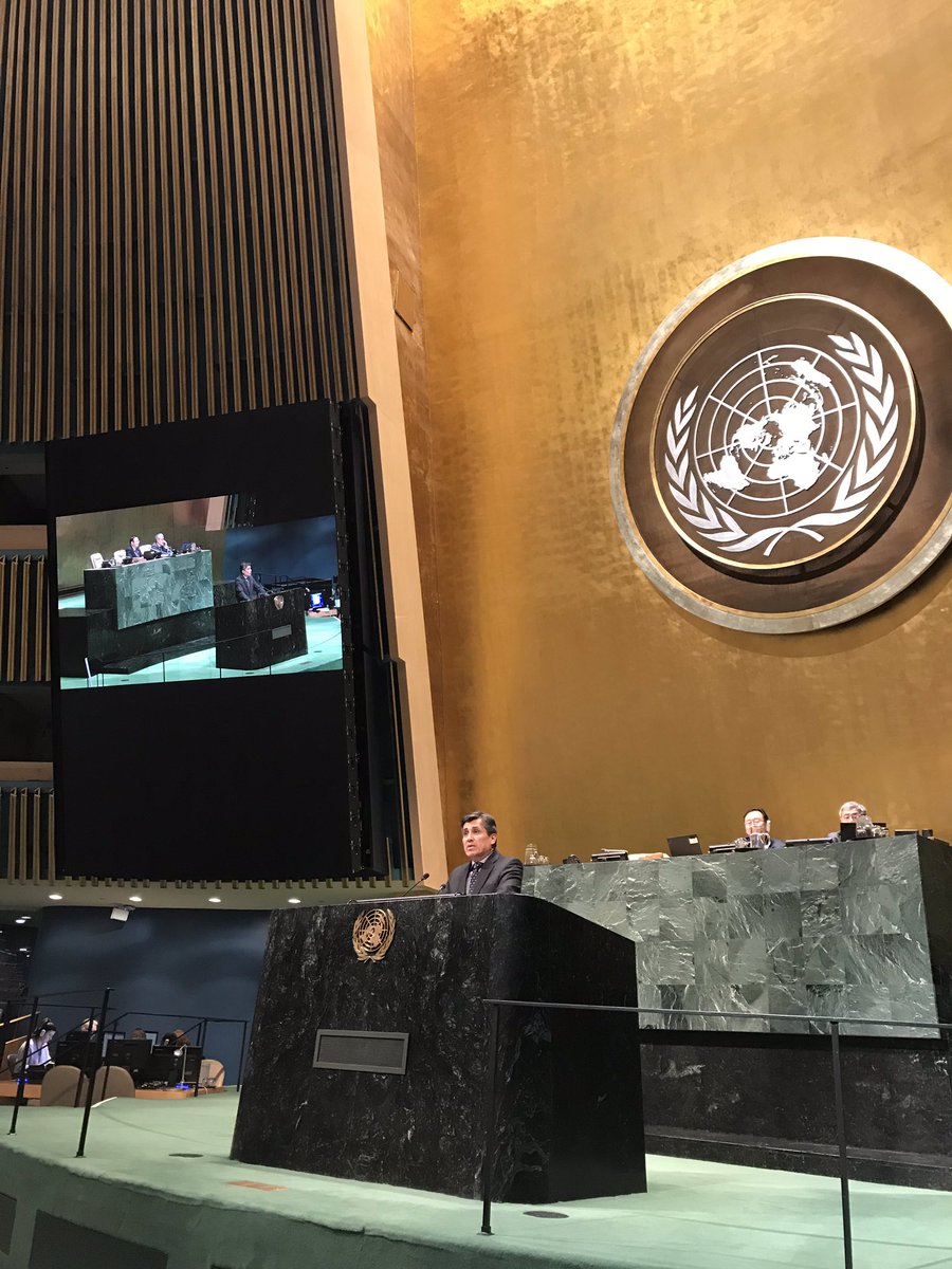 MexOnu's tweet photo. @UN adopts resolution presented by Mexico “Impact of rapid technological change on the achievement of the Sustainable Development Goals and Targets”. Adopted without a vote by the #73UNGA Plenary with 42 States co-sponsoring. #TechChange #STIForum #CSTD https://t.co/1kgnKfA4SU