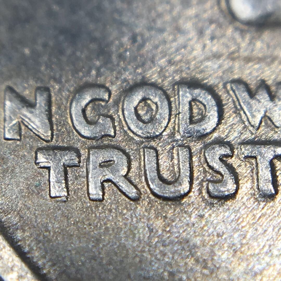 OldPuebloCoin's tweet image. Can you see the subtle double die? Check the close up of “IN GOD WE TRUST”. 

#minterrormonday #errorcoin #minterror #coins 
#numismatics #coincollecting