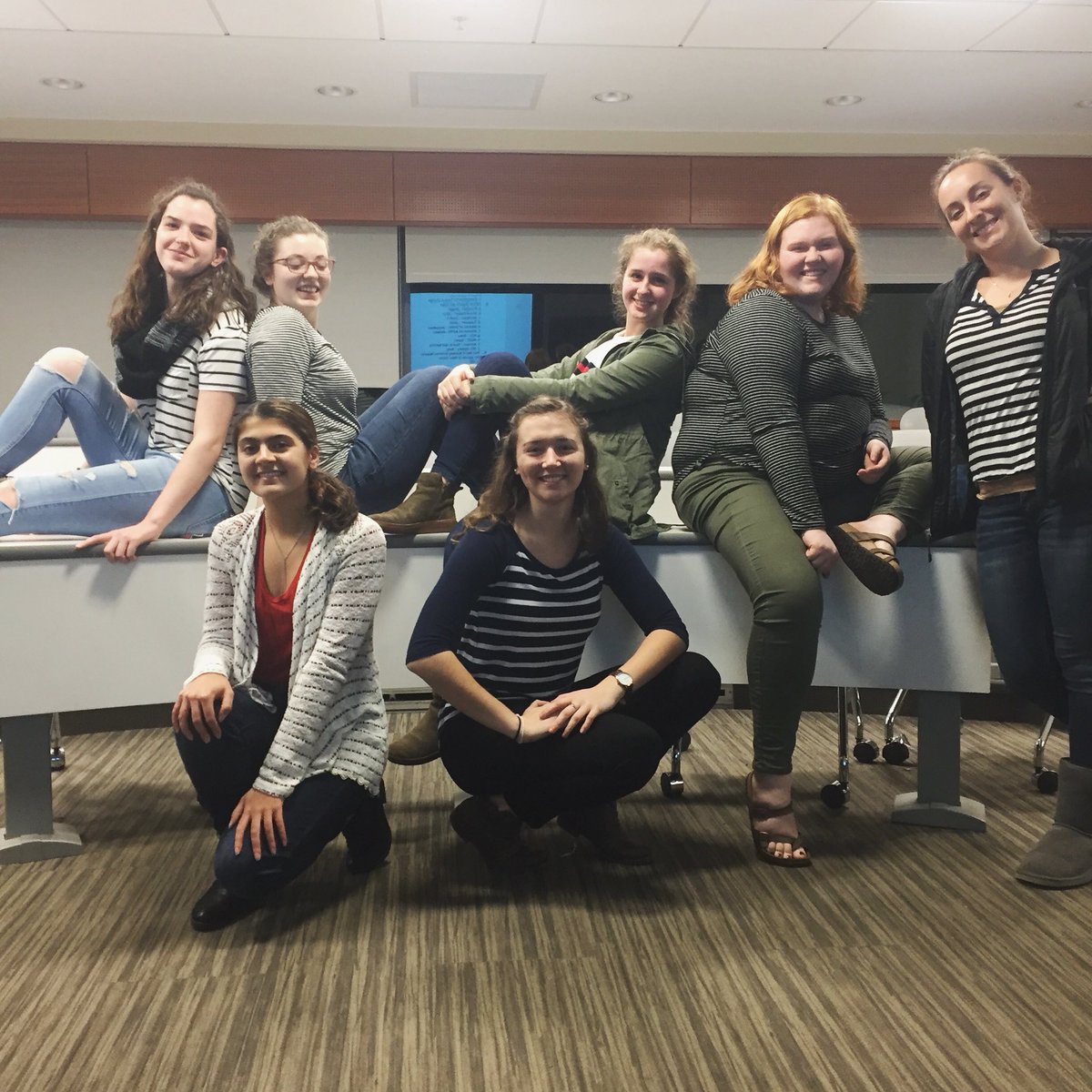 Our theme from before break...
Stripes!
Our theme for tomorrow will be pajamas!!! Come to BUS 103 tomorrow at 7:30pm for our eboard elections! Hope to see you there!