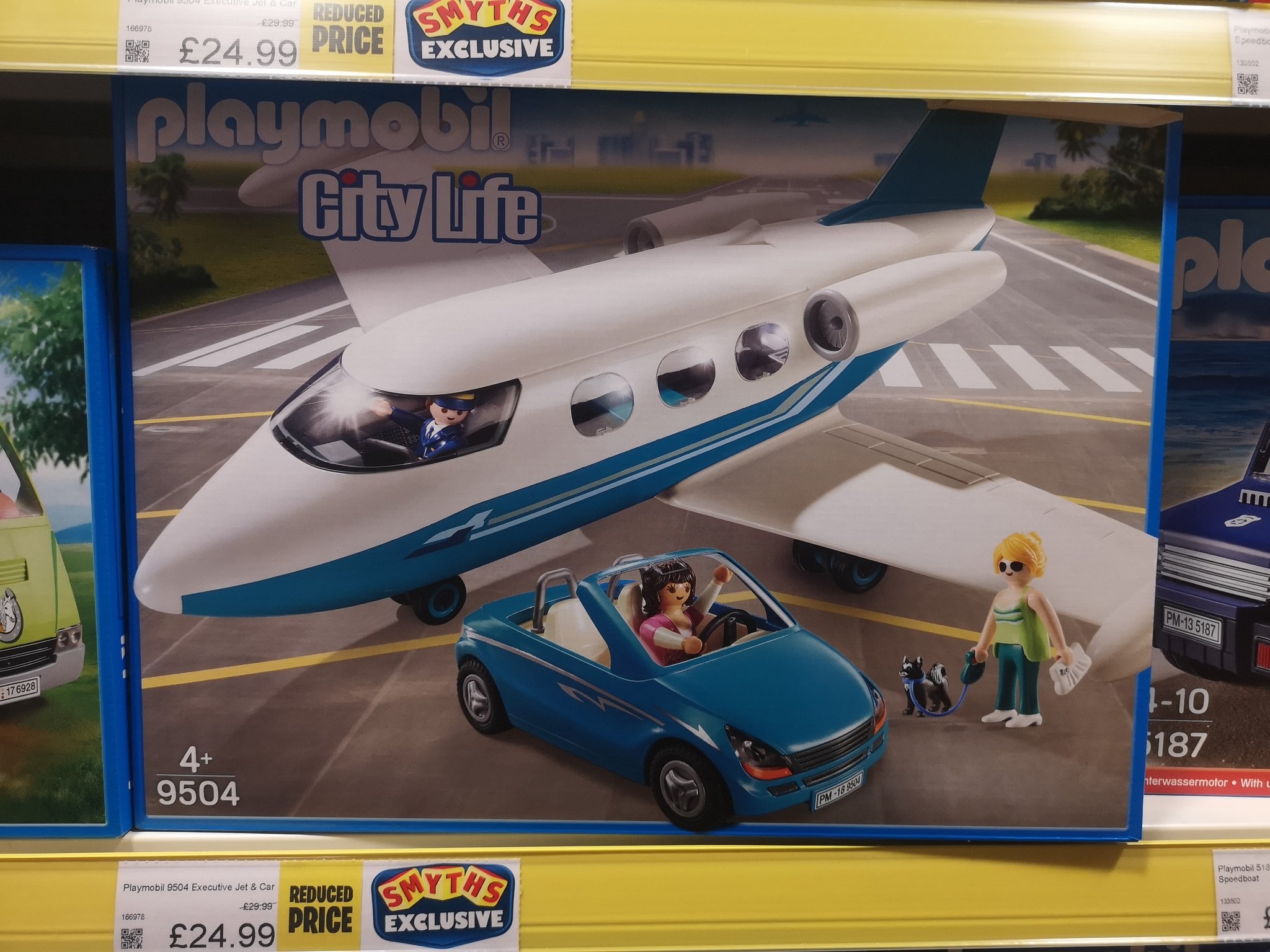 playmobil 9504 executive jet & car