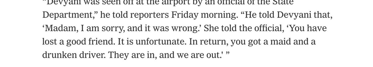 FYI: Look at this horrible, classist statement Krobragade made against Richards.