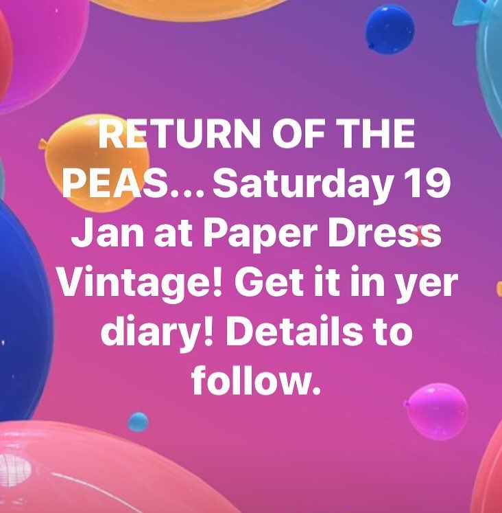 More Peas (@morepeasband) on Twitter photo Gig alert!! Weβll be back to the stage in January 2019!! π₯πΈπ·ππ»πΊπΌ <a href="/paperdressed/">Paper Dress Vintage</a> #DIY #Funk #punk #musicfordancingandthinking Gig alert!! Weβll be back to the stage in January 2019!! π₯πΈπ·ππ»πΊπΌ <a href="/paperdressed/">Paper Dress Vintage</a> #DIY #Funk #punk #musicfordancingandthinking