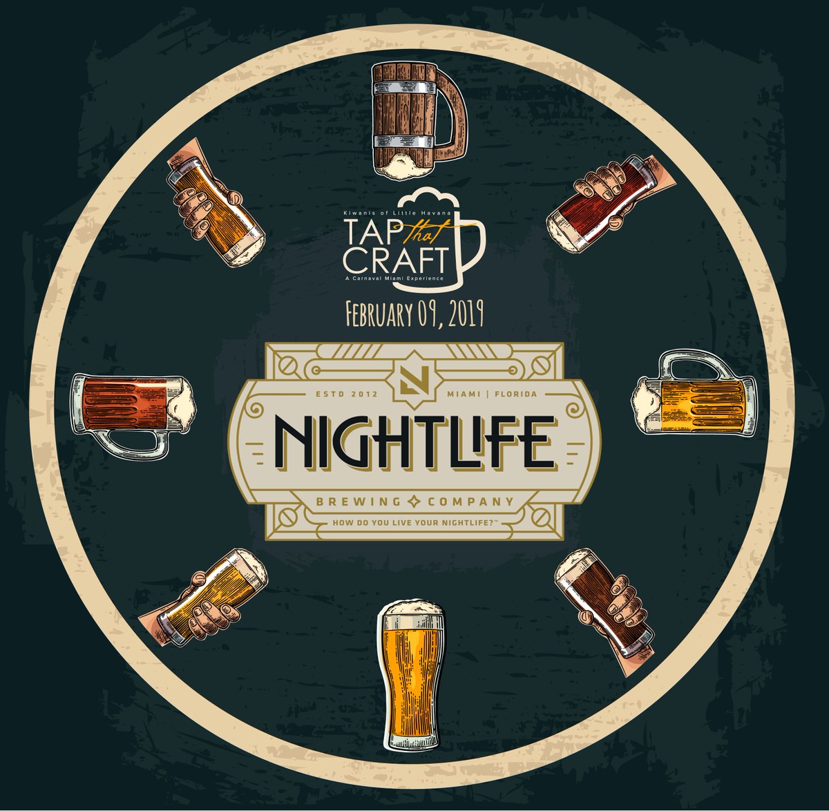 Carnaval_Miami's tweet photo. We are excited to have our neighbors from  @NightLifeBrew in attendance at Tap That Craft! Pick up your #TapThatCraft2019 tickets today at: https://t.co/yGxXUUhMcm    #Tapthatcraft #CarnavalMiami  #beerfestival #drinkcraft #Craftbeer #NightlifeBrewing https://t.co/DxT96n0HYQ