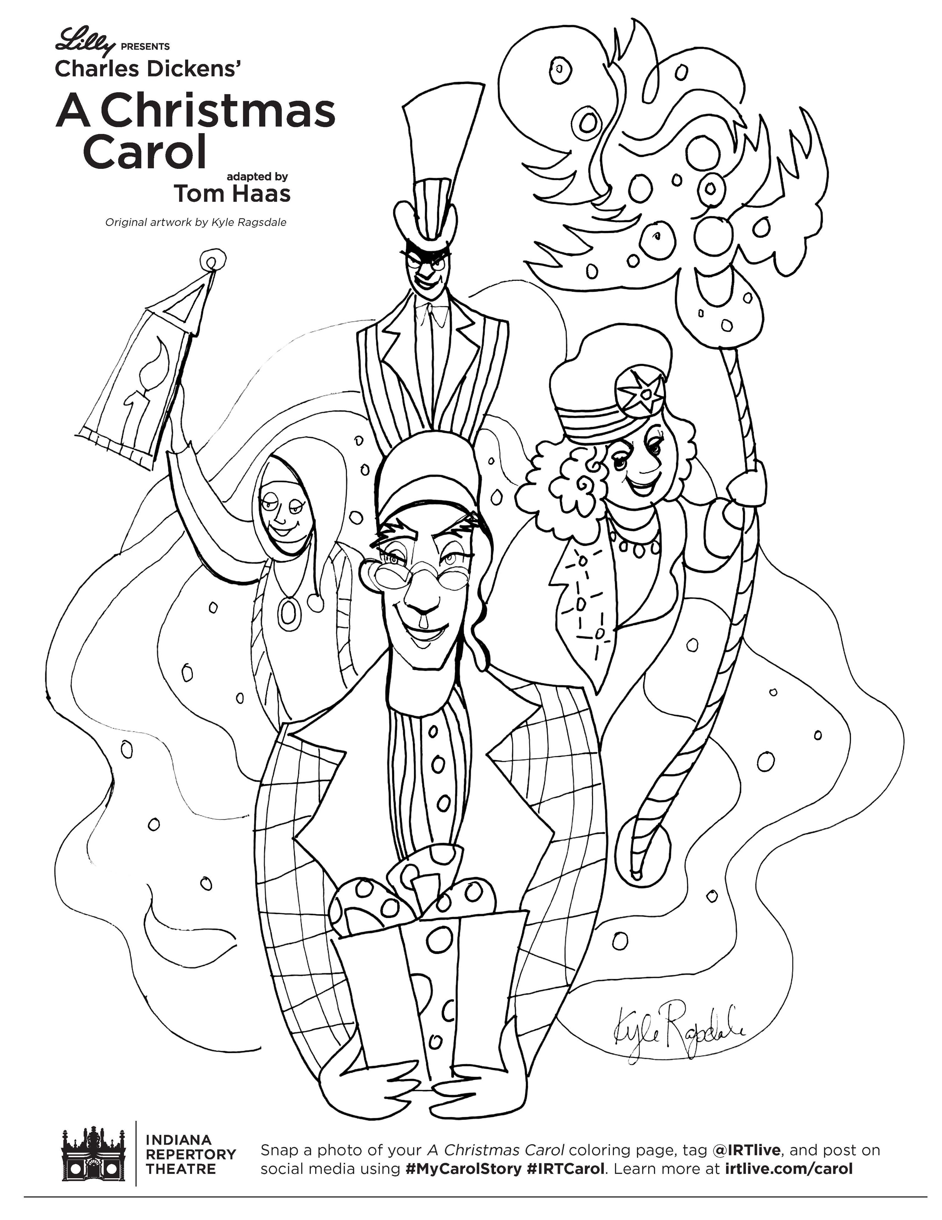 dickens christmas carol printable coloring pages