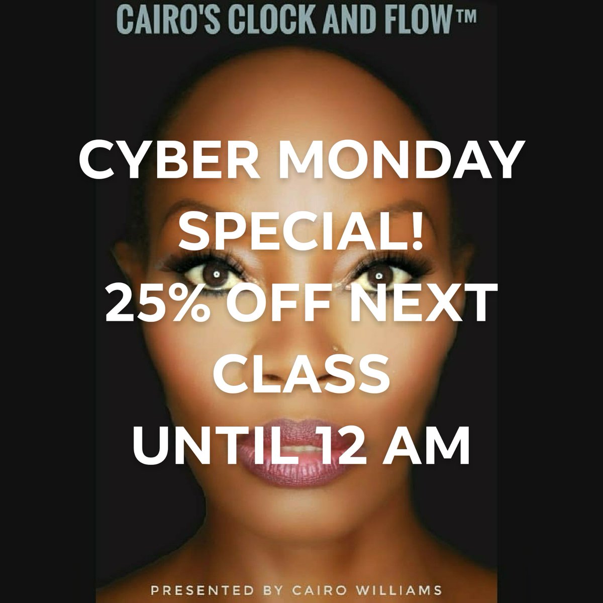 rainbowsngold's tweet photo. Take advantage🎉
CLOCK+FLOW™ Cyber Monday Special
 Ends @ 12am tonight
25% OFF Next Class!!
https://t.co/qvlvI8Ezwk
#cybermonday #modeling #gifts #sale https://t.co/8r1ICG5wS4