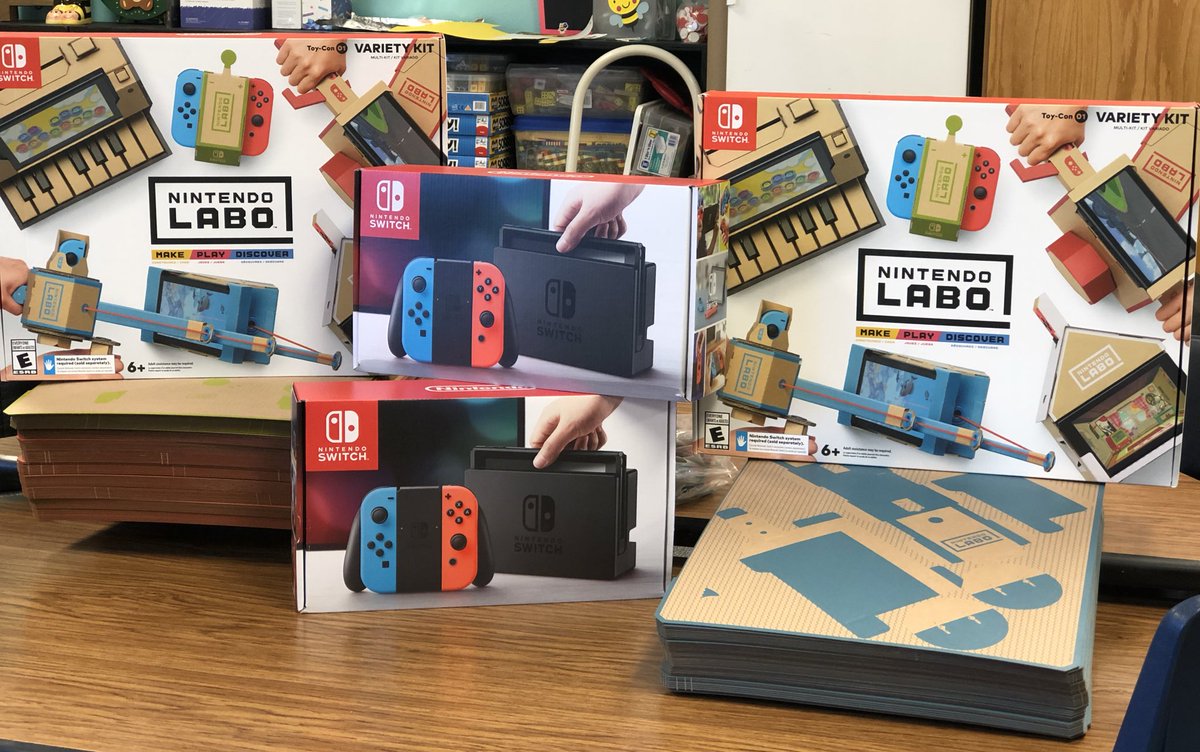 Look at the goodies we received today!   Can’t wait to start working with them in our classroom!   Thanks <a href="/instituteofplay/">Institute of Play</a> <a href="/NintendoAmerica/">Nintendo of America</a>