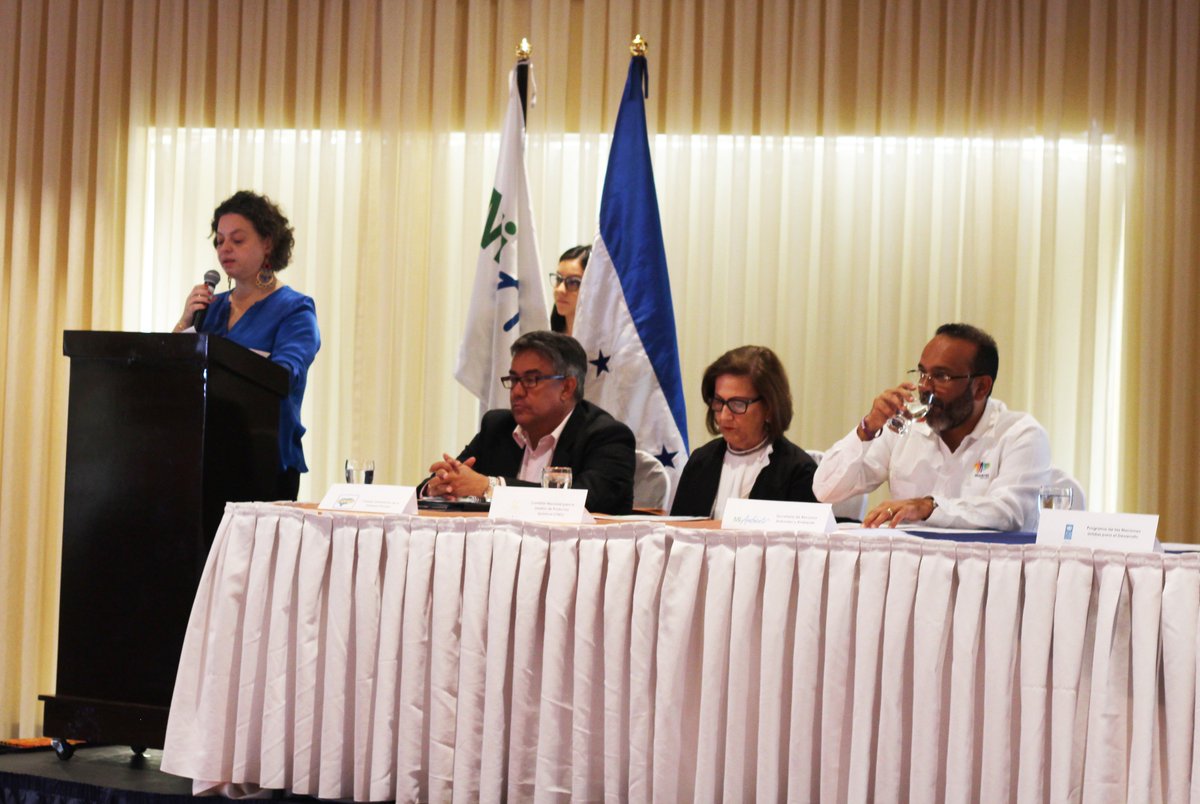 PNUDHonduras's tweet photo. #Hoy: Lanzamos el Proyecto #COPs4 que busca reducir los impactos globales a la salud 😷 y ambiente 🍃 a través de la gestión ambientalmente racional de los Compuestos Orgánicos Persistentes #COPs
Conoce más aquí 👉 https://t.co/OZfZIiaSyS
#ODSEnAcción https://t.co/sFANrO2qcX