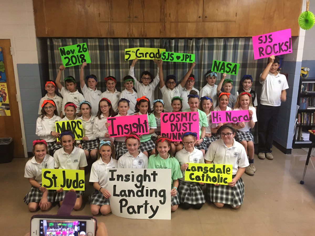 A great day with <a href="/LCCrusaders/">Lansdale Catholic</a> <a href="/CyberCrusaders/">FRC 272 Cyber Crusaders</a> and <a href="/StJudeChalfont/">St. Jude School</a> for the #MarsLanding <a href="/NASA/">NASA</a> <a href="/NASAJPL/">NASA JPL</a> <a href="/NASAInSight/">NASA InSight</a> <a href="/LC_STEM/">LC STEM Coordinator</a> <a href="/ArchPhilly/">Catholic Church of Philadelphia</a> <a href="/AOPS_Schools/">Archdiocese of Philadelphia Schools</a> <a href="/6abc/">Action News on 6abc</a>
