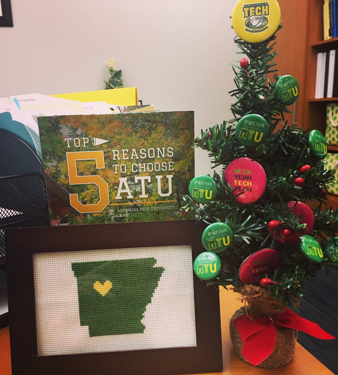 go2ATU's tweet image. After a great Thanksgiving break, it’s beginning to look a lot like Tech-mas around here! #heckyeahtechyeah #go2atu #buttonsfordays