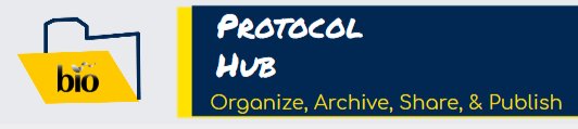 bioprotocolbyte's tweet photo. Bio-protocol developed a protocol management system to help train lab members and to make it easier to organize methods for grant writing and progress reports https://t.co/JNcE13qhw7
#robustprotocols @NewPI_Slack #reproducibility #cybermonday #ECR #protocol https://t.co/W1y4efsISf