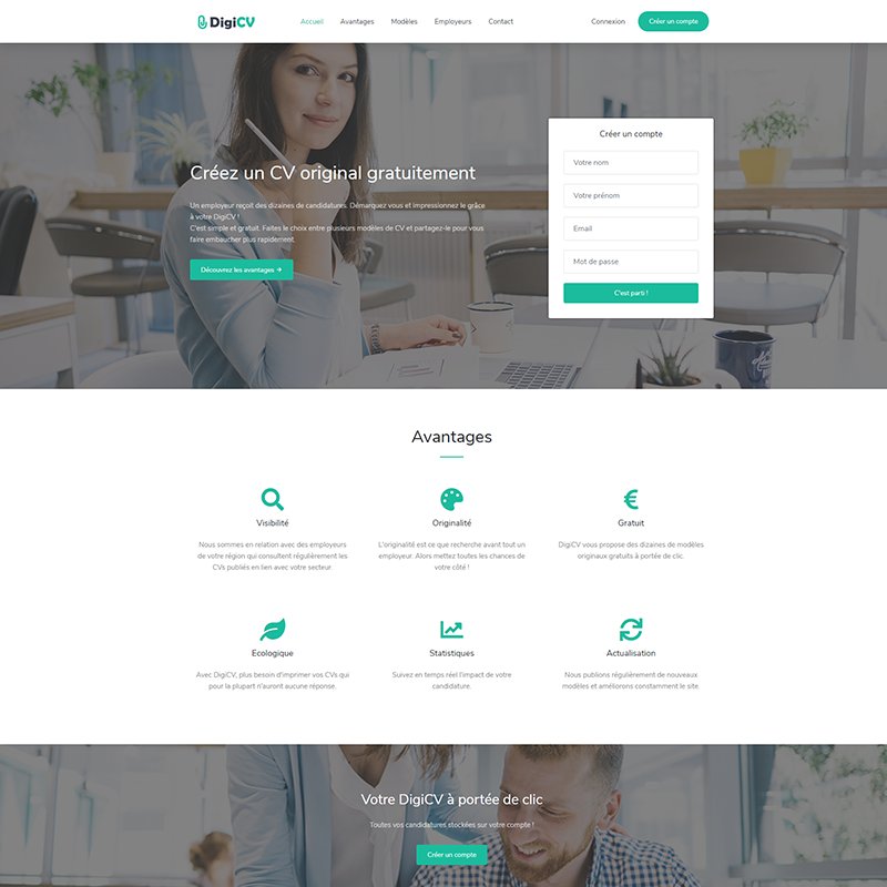 HapiDevFR's tweet image. Nouvelle #réalisation de #site #web #DigiCV , permettant de créer un CV dématérialisé. Vous aussi, commandez votre site sur mesure sur hapidev.fr :)

#CreationSiteWeb #freelance #FreelanceLife #dev #siteweb #hapidev #agenceweb