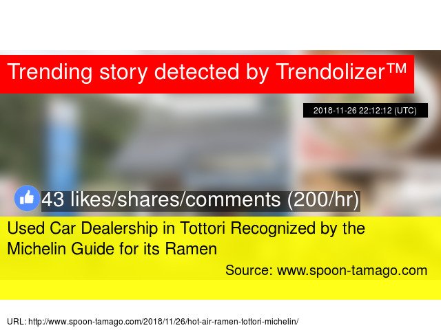 Used Car Dealership in Tottori Recognized by the #Michelin Guide for its Ramen #theMichelinGuide carbuying.trendolizer.com/2018/11/used-c…