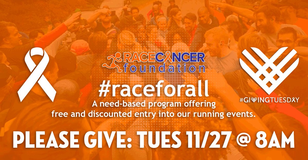 racecancer's tweet photo. We hope #GivingTuesday will be a big day for our #raceforall campaign. You can double your help by donating at 8:00 A.M. at https://t.co/w5tP53wPdU https://t.co/Cjyjb5Ud28