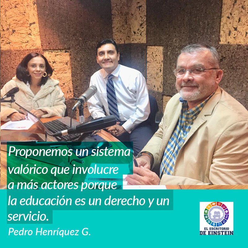 jcpenafielsuare's tweet photo. Junto a Pedro Henríquez de @unesco_iesalc compartimos sobre la importancia de redefinir el rol de la Educación Superior en América Latina y el Caribe. 
Escúchanos todos los lunes en @desdemivision 91.7FM Quito y 107.7FM Guayaquil. https://t.co/W8etUgY46P