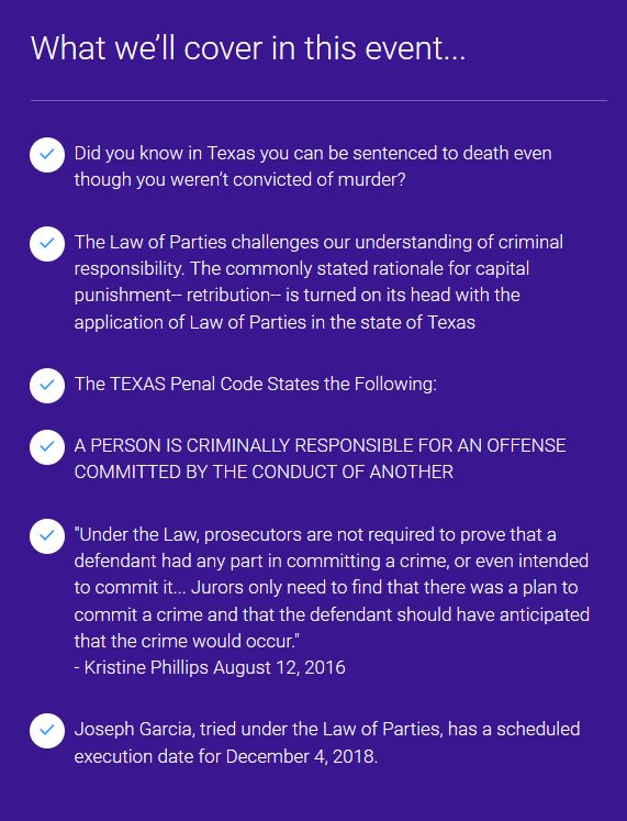 Emi_Artd's tweet photo. pls rt: The next #NCADP webinar will discuss TX cruel & unusual Law Of Parties nov. 28th. Learn more about Joseph Garcia's & Kenneth Foster's cases.
https://t.co/c71lpQi5hN
@RealJusticePAC @humanity4prison @southerncenter @UdiACLU @CassyStubbsNC @A_JustCause @SSNScholars https://t.co/MSj4nKA0dw