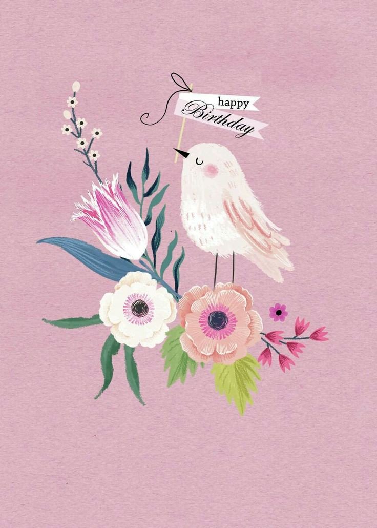 С днем рождения птица. Дизайнерские открытки с днем рождения. С днем рождения птичка. Поздравления с днем рождения с птичками. Арт открытки с днем рождения.